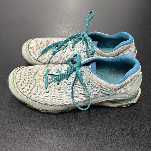 AHNU & TEVA Turquoise Aqua Sugarpine Rip Stop Hiking Shoes Womens‎ Size 11 - Picture 1 of 6